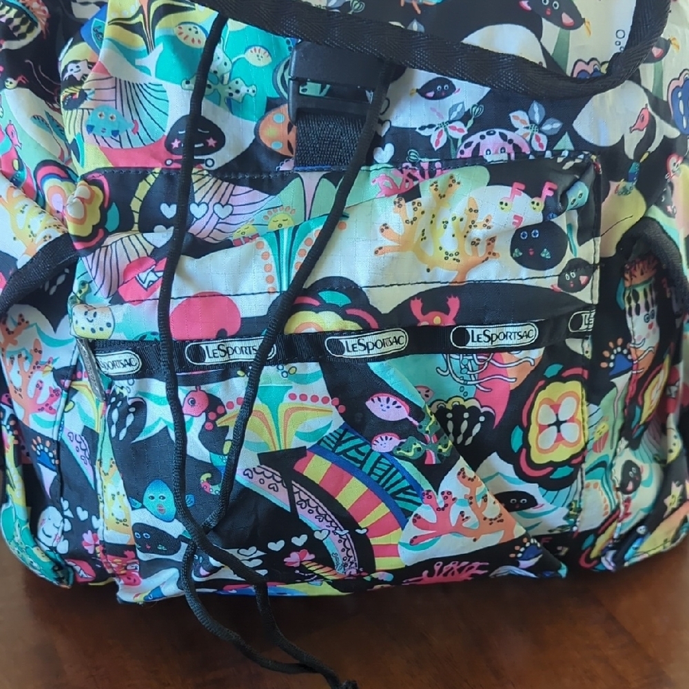 Lesportsac Vibrant Backpack with Black Accents - Picture 5 of 9